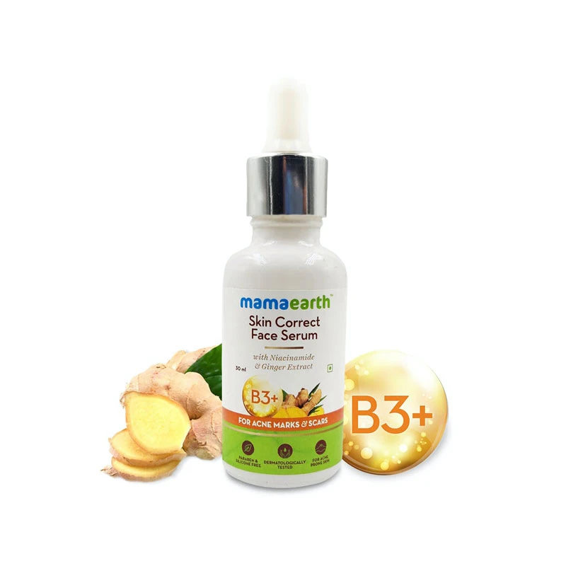 Mamaearth Skin Correct Face Serum with Niacinamide & Ginger Extract for Acne Mar