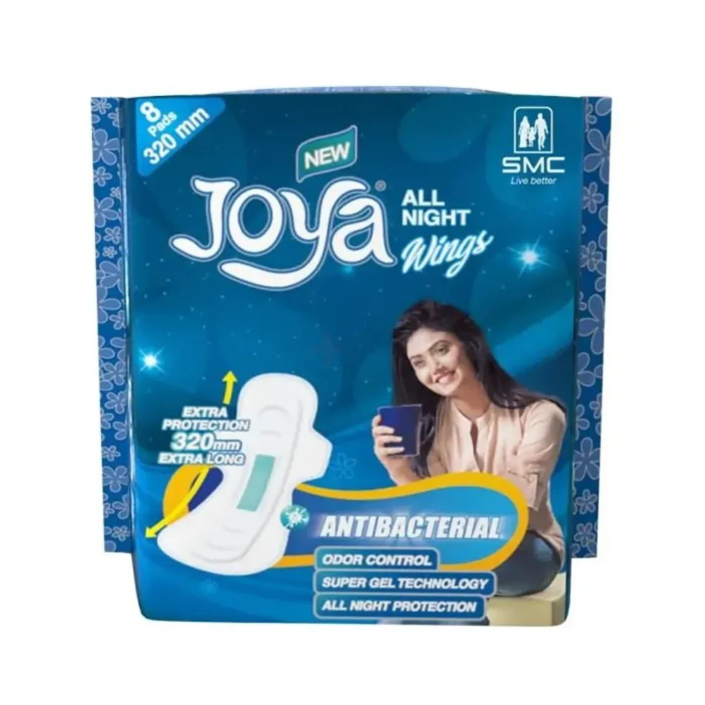 Joya Sanitary Napkin - All Night Wings 8 Pads Pack