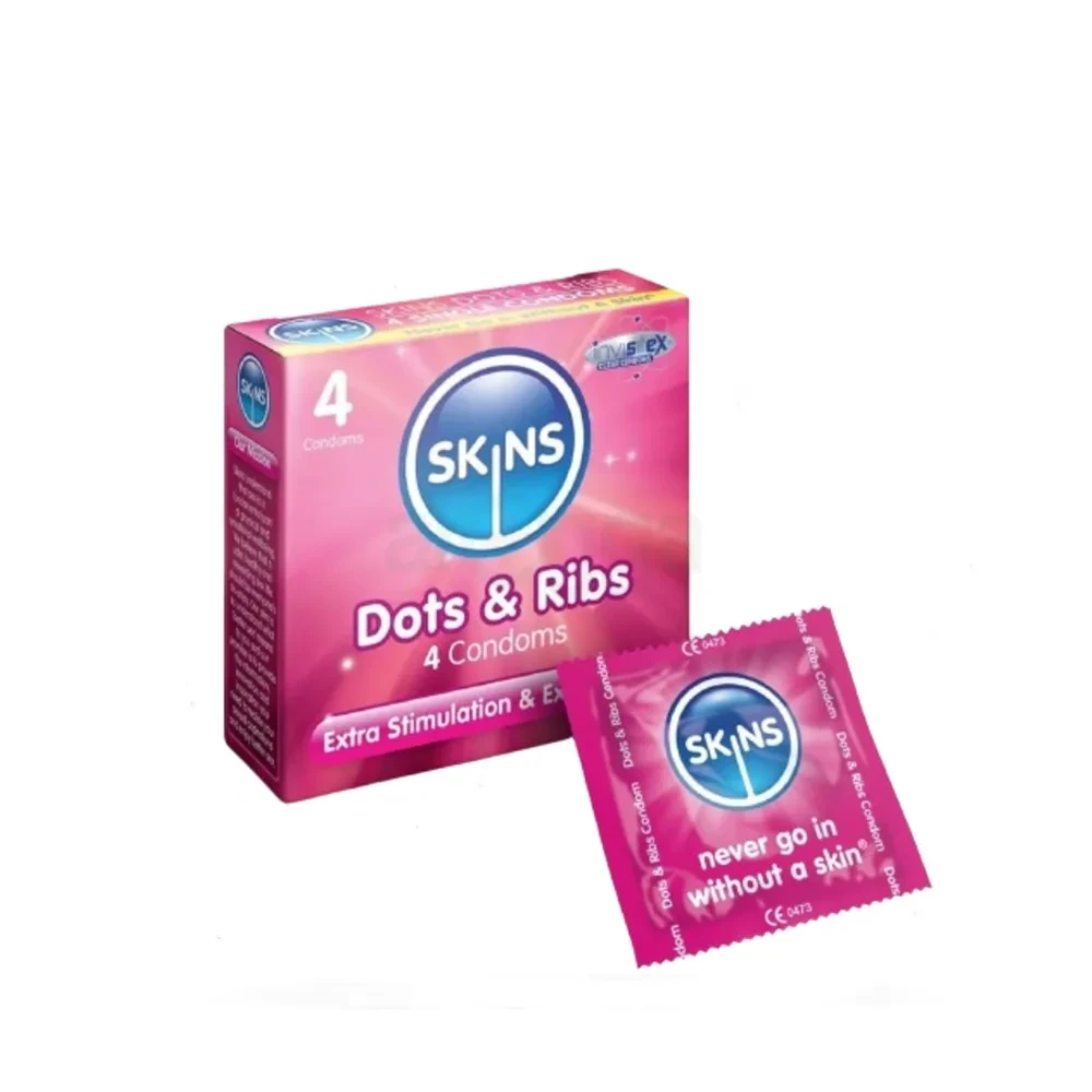 SKINS Dots & Ribbed Condom