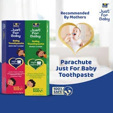 Parachute Just for Baby Toothpaste 45g (Mix Fruit) | Gentle & Safe Oral Care for